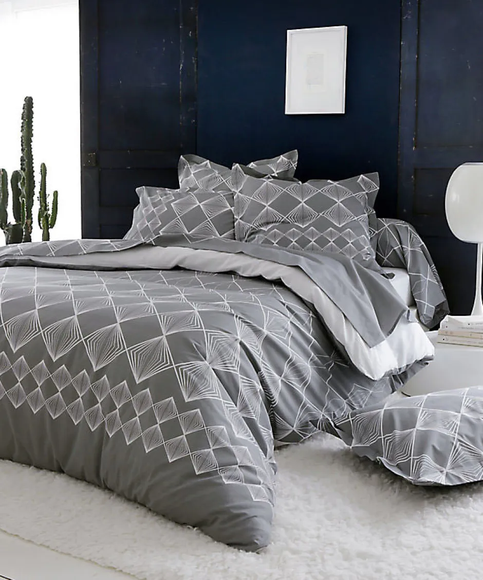 Tradilinge Parure Housse de Couette FOREVER GRIS (260x240 cm - Gris clair) Sale