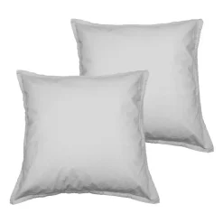 Sensei Maison Parure housse de couette 240x220 cm avec 2 taies 65x65 cm en coton Gris Perle STUDIO