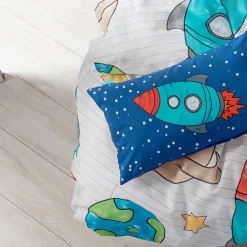 Happyfriday Parure housse de couette 2 pièces Space rocket 100% Coton