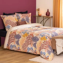 Atmosphera Créateur D'Intérieur Parure imprimée Walaa beige 240x220cm - Atmosphera