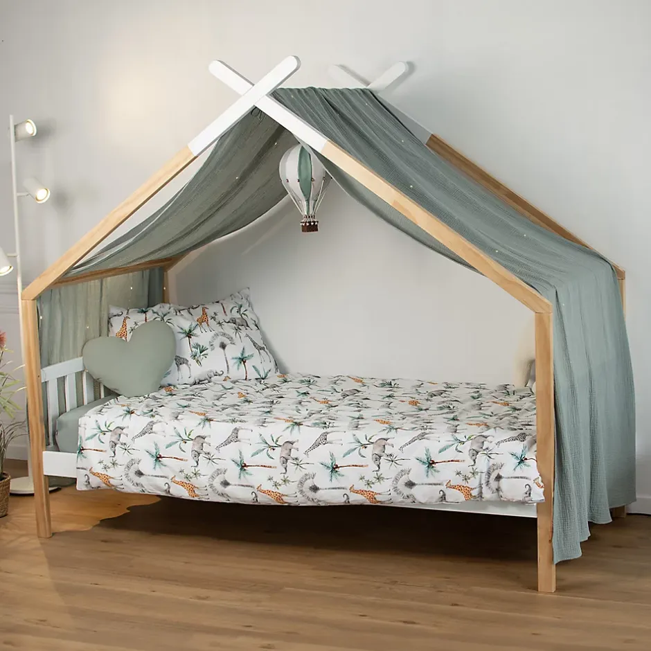 Sevira Kids Parure réversible housse de couette + taie d'oreiller enfant Safari Sale