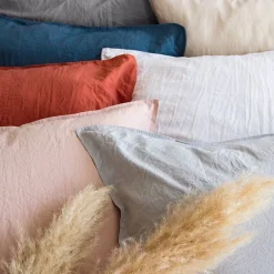 Linnea Parure 260x240 cm MILA polyester micro lavée bleu nuit 3 pièces