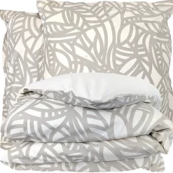 Linnea Parure 240x220 cm 65x65 cm coton SERENA Beige écru 3 pièces