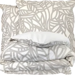 Linnea Parure 260x240 cm 65x65 cm coton SERENA Beige écru 3 pièces New
