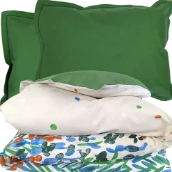 Linnea Parure 280x240 cm 50x70 cm coton ÉVASION Blanc vert 3 pièces Best