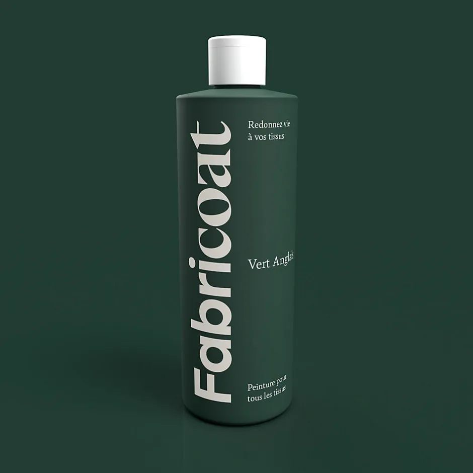 Fabricoat PEINTURE TEINTURE POUR TISSUS 500ml VERT ANGLAIS -