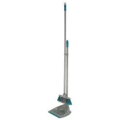 GoodHome Pelle et balayette à pied poils doux gris L.78 x l.26 cm