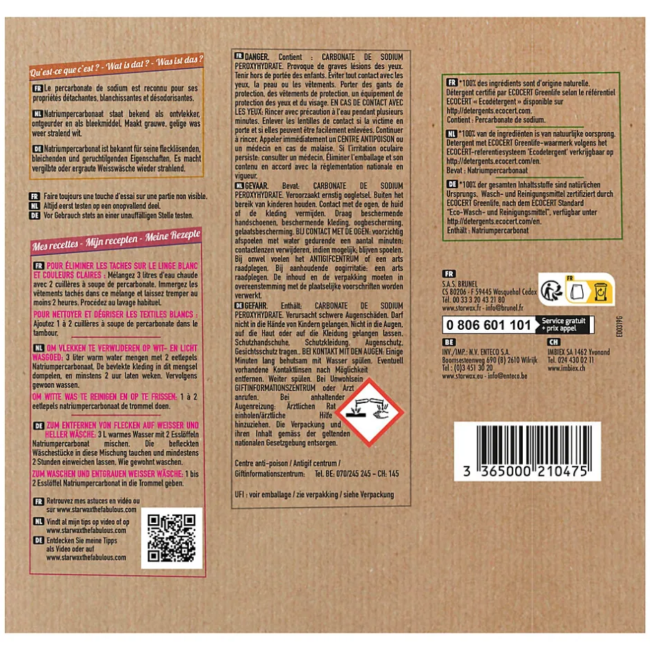 Starwax Fabulous Percarbonate de sodium 1kg Best