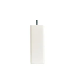 Bellecour Pied de lit carré en bois Blanc Hauteur 20 cm (vendu à l'unité)