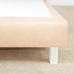Bellecour Pied de lit carré en bois Blanc Hauteur 15 cm (vendu à l'unité)