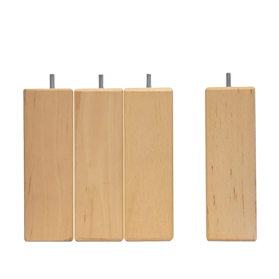 Bellecour Pied de lit carré en bois Hauteur 20 cm (vendu à l'unité) Hot