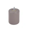 Bar plus Pied de lit cylindrique en hêtre taupe H. 8 x Ø6,8 cm