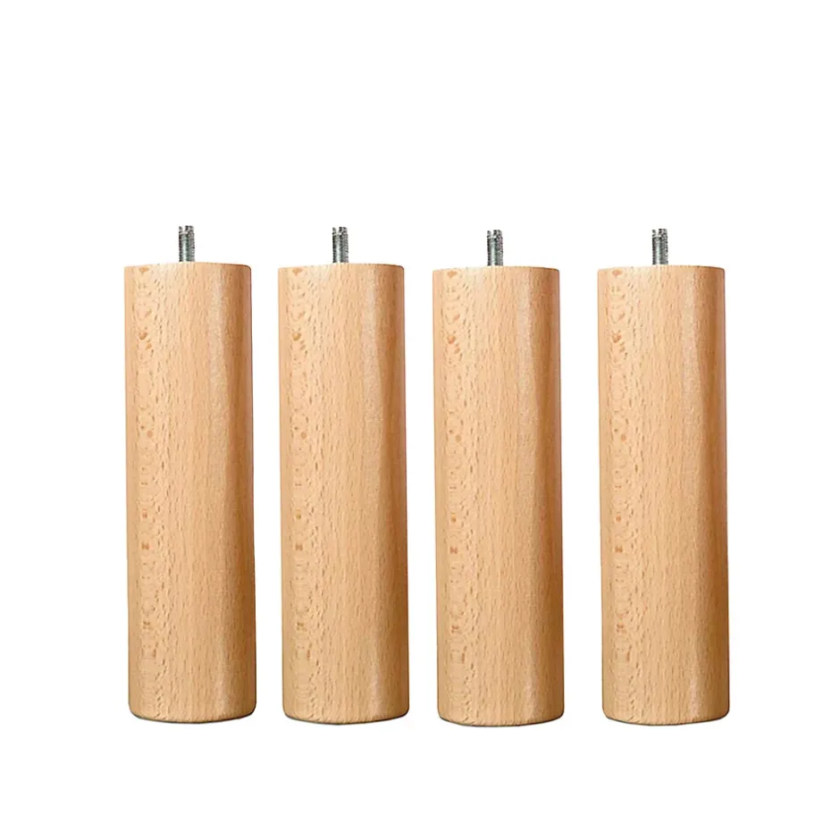 Bellecour Pied de lit cylindrique en bois Hauteur 10 cm (vendu à l'unité) Discount