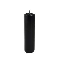 Bar plus Pied de lit cylindrique en hêtre noir H. 25 x Ø6,8 cm