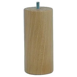 Bar plus Pied de lit cylindrique H. 150 mm x ø70 mm verni