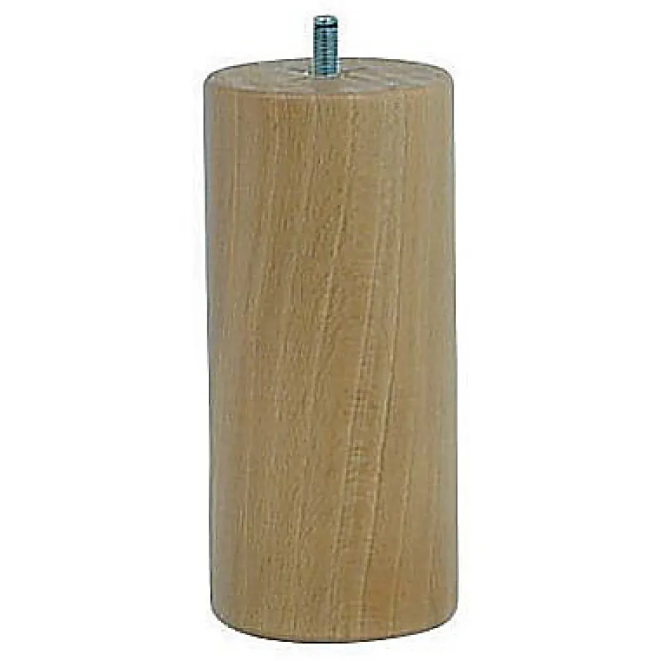 Bar plus Pied de lit cylindrique H. 150 mm x ø70 mm verni
