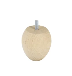 Bar plus Pied de lit ovale en hêtre texture bois H. 7 x L. 7 cm Sale