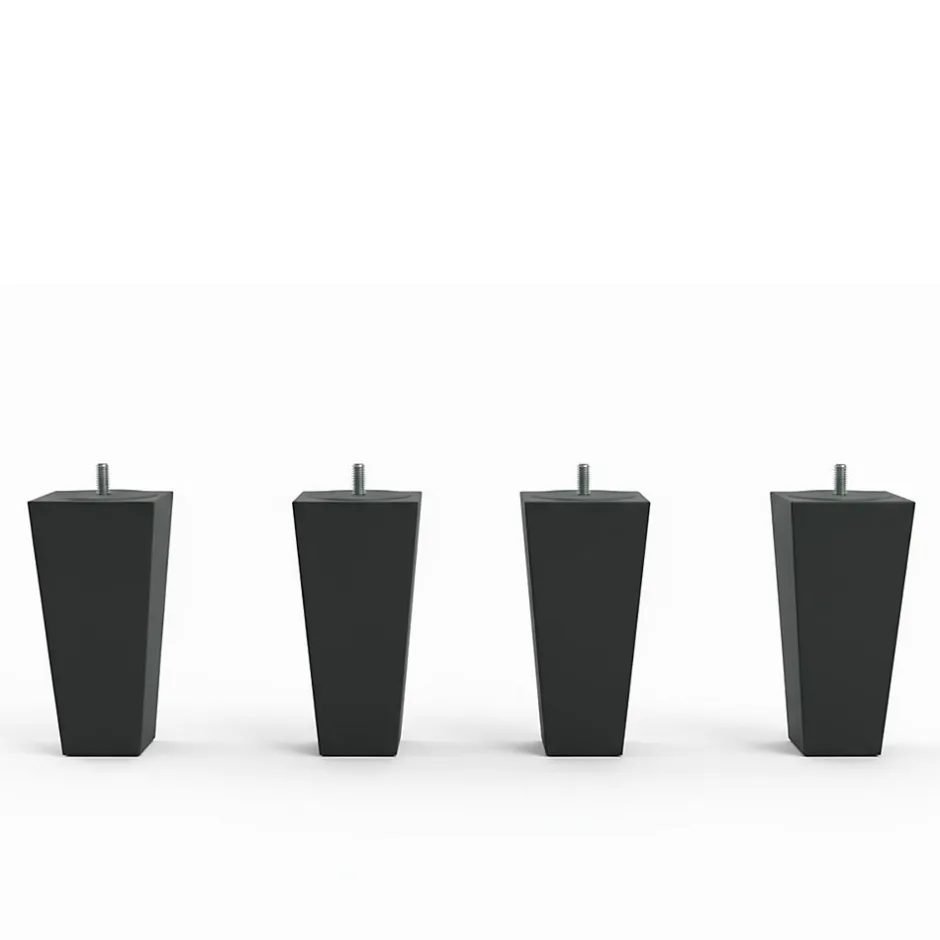 Bellecour Pied de lit triangulaire Gris Hauteur 16 cm (vendu à l'unité)