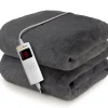 Cosi Home Plaid Chauffant Électrique En Fausse Fourrure De Luxe - Gris