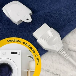 Cosi Home Plaid Chauffant Électrique Double En Polaire & Sherpa - Bleu Marine Online