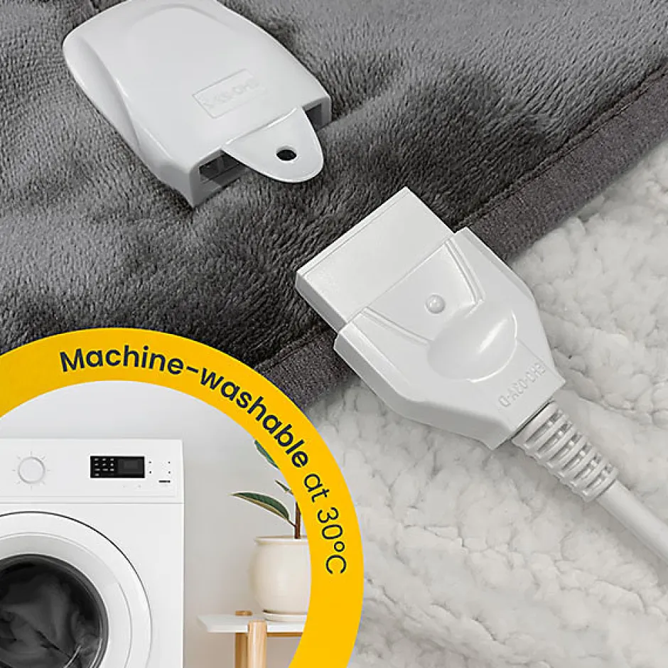Cosi Home Plaid Chauffant Électrique En Polaire & Sherpa - Gris Online