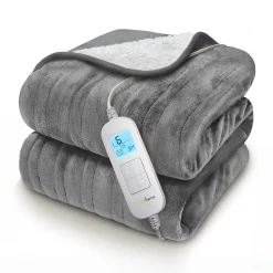 Cosi Home Plaid Chauffant Électrique En Polaire & Sherpa - Gris Online