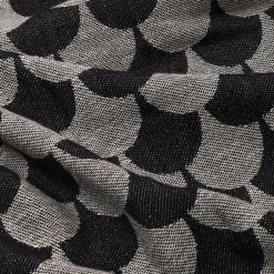 Sacasa Plaid en coton Noir et gris avec franges DROPALL -