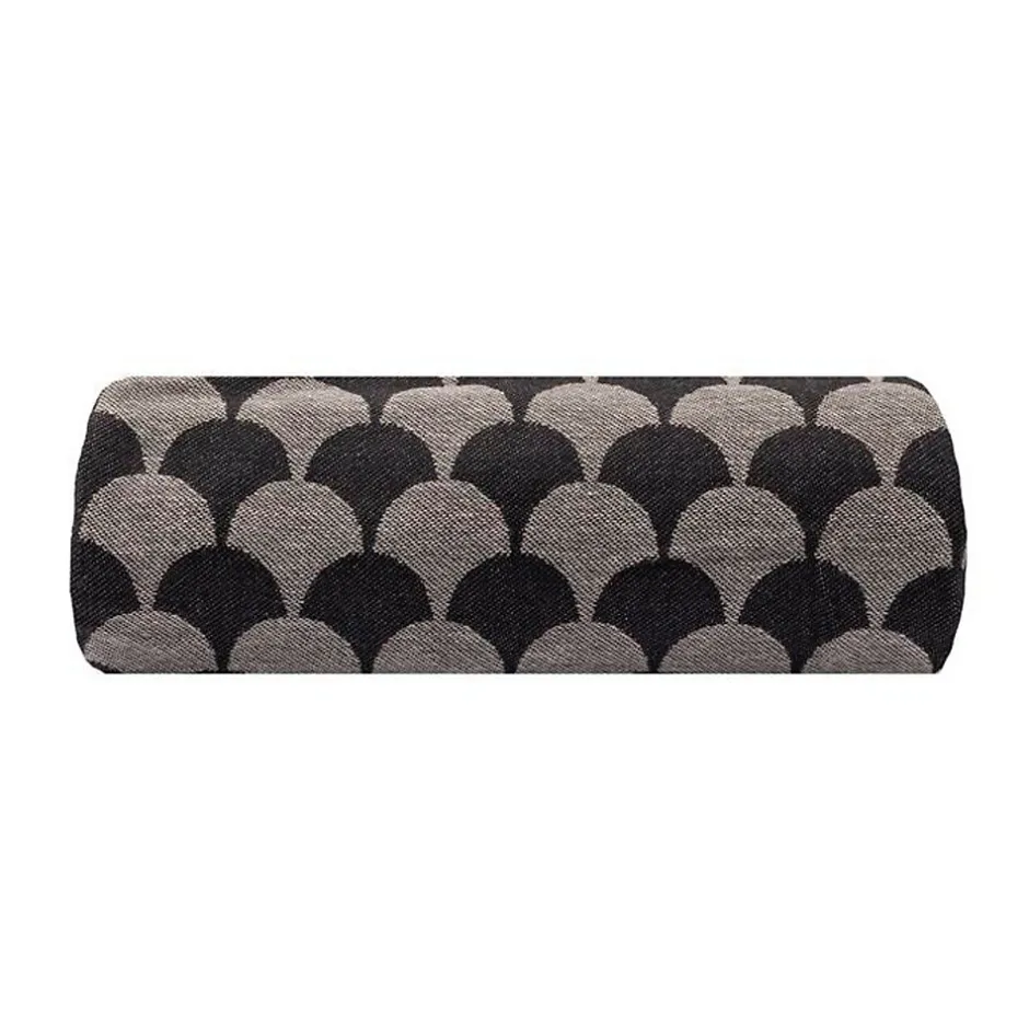 Sacasa Plaid en coton Noir et gris avec franges DROPALL -