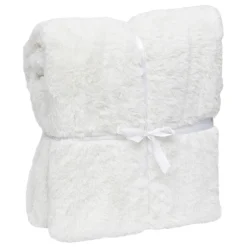 Atmosphera Créateur D'Intérieur PLAID FOUR TILDE BLANC 130X180 - Atmosphera