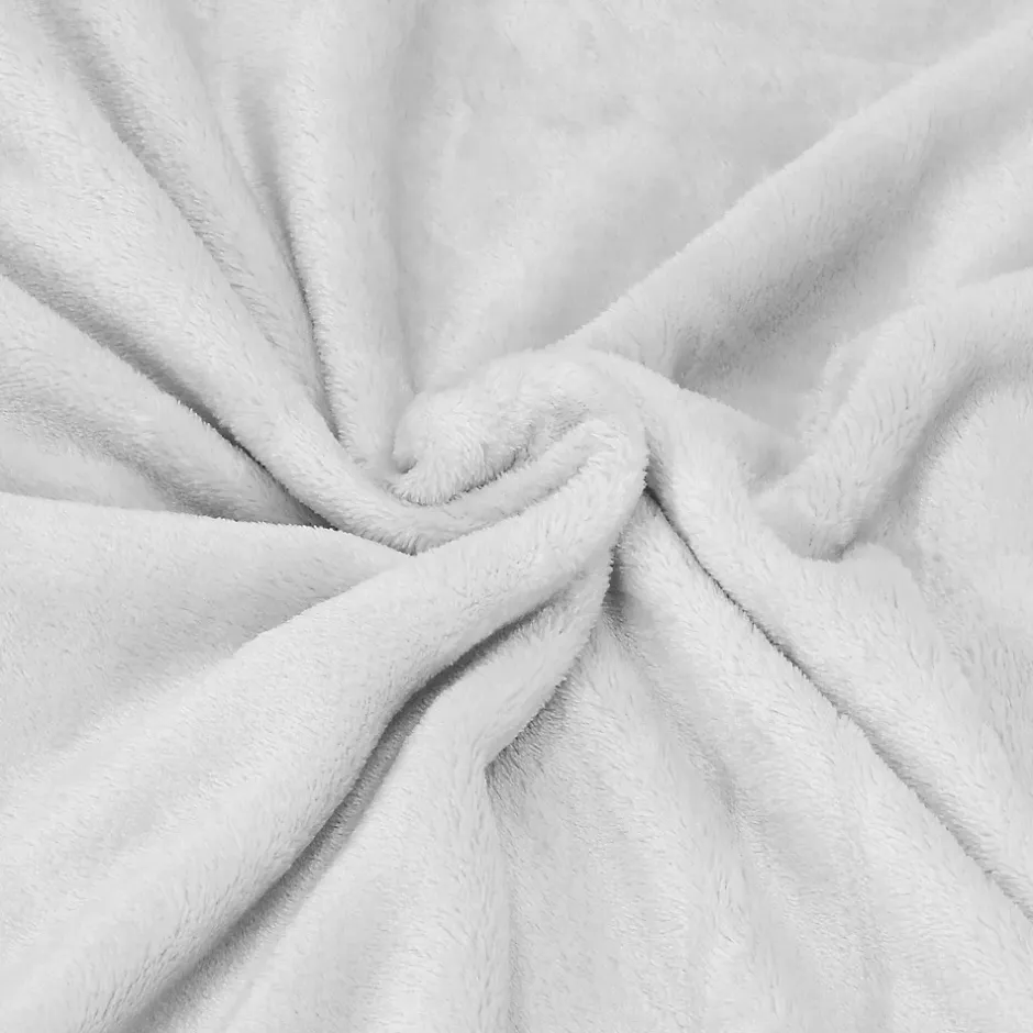 Springos Plaid douillette et douce, couverture épaisse 200 x 220 cm - gris clair New