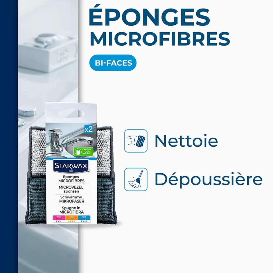 Starwax Éponge microfibres vendue par 2 Hot