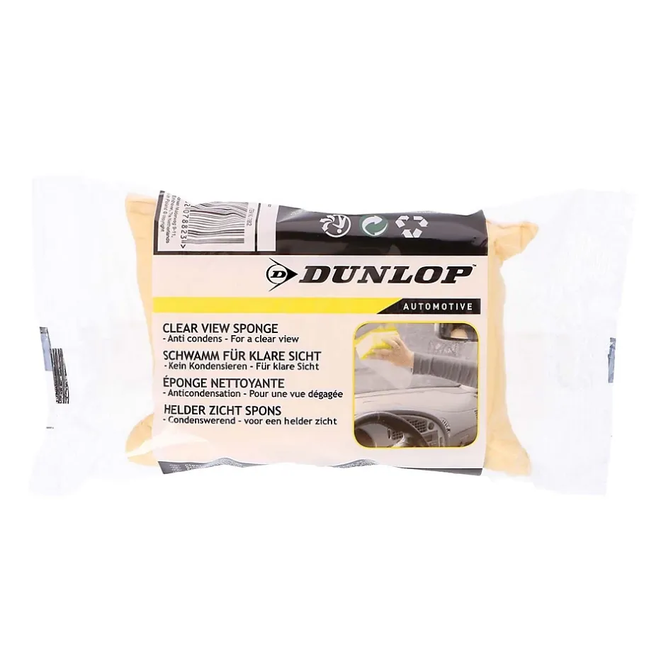 Dunlop Éponge Vision Claire 12x9x4cm, Élimine Buée, Poussière & Saleté, Nettoyage Vitres Auto Efficace, Visibilité Optimale Outlet