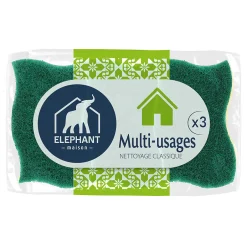 Elephant Éponges grattantes multi-usages x3