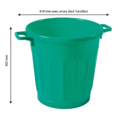 Gilac Poubelle ronde tri sélectif 50 L - vert Outlet