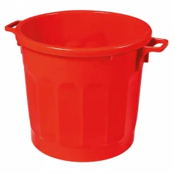 Gilac Poubelle ronde tri sélectif 75 L - rouge