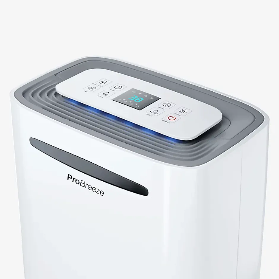 Pro Breeze Déshumidificateur portable 20l pour pièce jusqu'à 30 m², avec 4 modes, drainage continu Discount