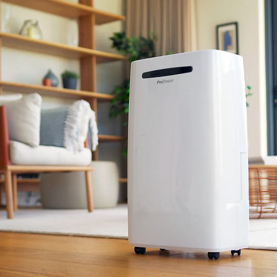 Pro Breeze Déshumidificateur portable 20l pour pièce jusqu'à 30 m², avec 4 modes, drainage continu Discount
