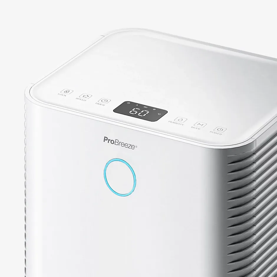 Pro Breeze Déshumidificateur silencieux 12L/jour OmniDry, mode linge, contrôle via app intelligente, pour pièces jusqu'à 20 m² Outlet