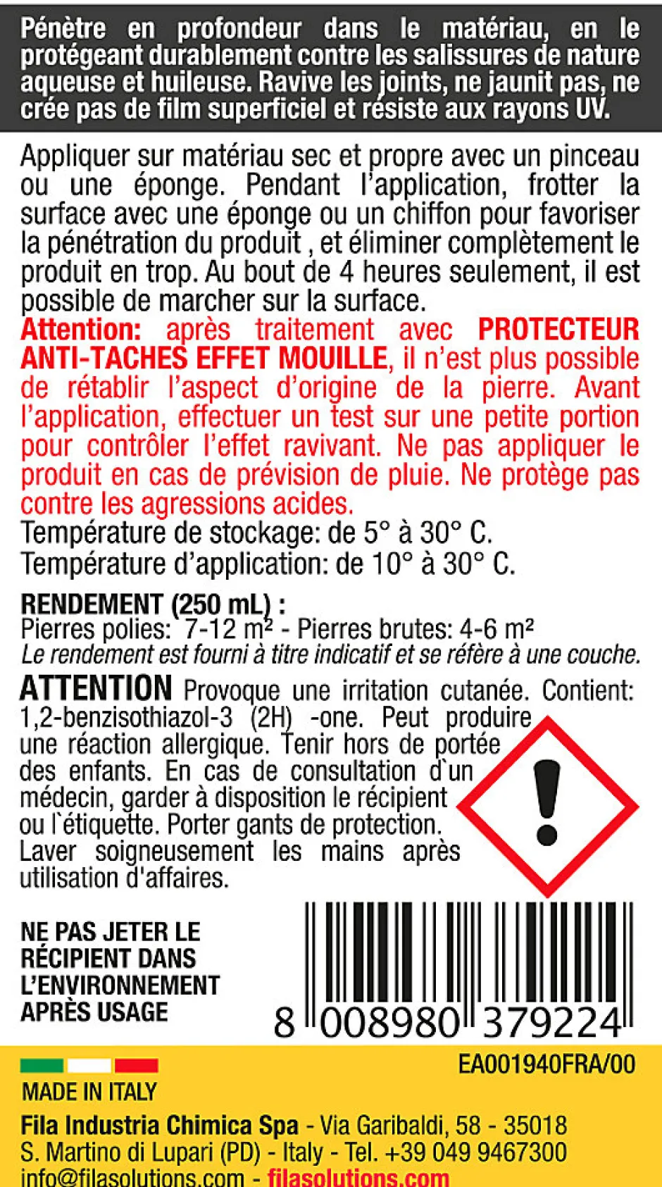 Fila Protecteur anti-taches effet mouillé 250mL