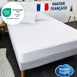 Sweetnight Protège matelas - Bouclette en Coton - Alèse Imperméable et Absorbante - Respirant et Silencieux