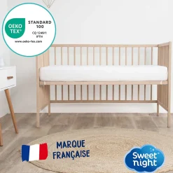 Sweetnight Protège matelas Bébé - Alèse Imperméable et Micro Respirante - Souple et Silencieux - Lavable à 90 degrés