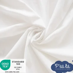 P’Tit Lit Protège Matelas Bébé 2 en 1 - Alèse + Drap Housse - 100% Coton - Imperméable et Respirant - Oeko Tex - Blanc