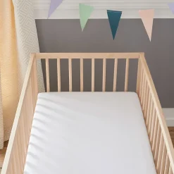 Babysom Protège Matelas Bébé 2 en 1 - Drap housse + Alèse Imperméable - Jersey 100% Coton - Souple et Silencieux - Oeko-Tex Clearance