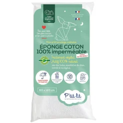 P’Tit Lit Protège Matelas Bébé Éponge 100% Coton - Greenfirst : Traitement Végétal contre les Acariens - Alèse Imperméable