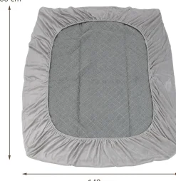 Giantex Protège Matelas Housse de Lit Douce en Polyester Cristal Poche Profonde Dessous Antidérapant 140 X 200 CM Gris