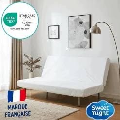 Sweetnight Protège matelas pour Clic Clac - Alèse Imperméable - Souple et Silencieux - Lavable à 90 degrés