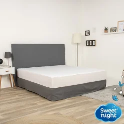 Sweetnight Protège Matelas 90x190 - Molleton 100% Coton - Senteur Linge Propre - Forme Drap Housse Extensible