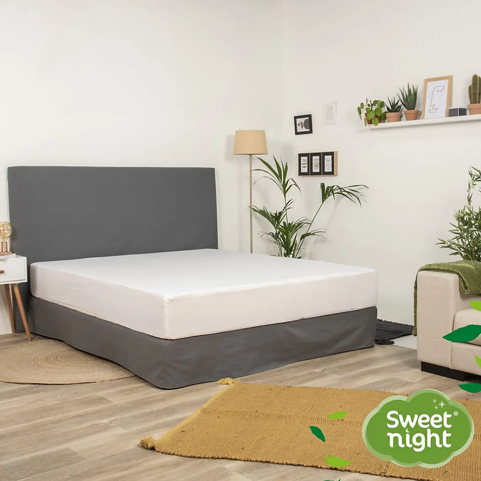 Sweetnight Protège Matelas 140x190 cm - Molleton 100% Coton - Traitement Végétal Anti-Acariens Greenfirst
