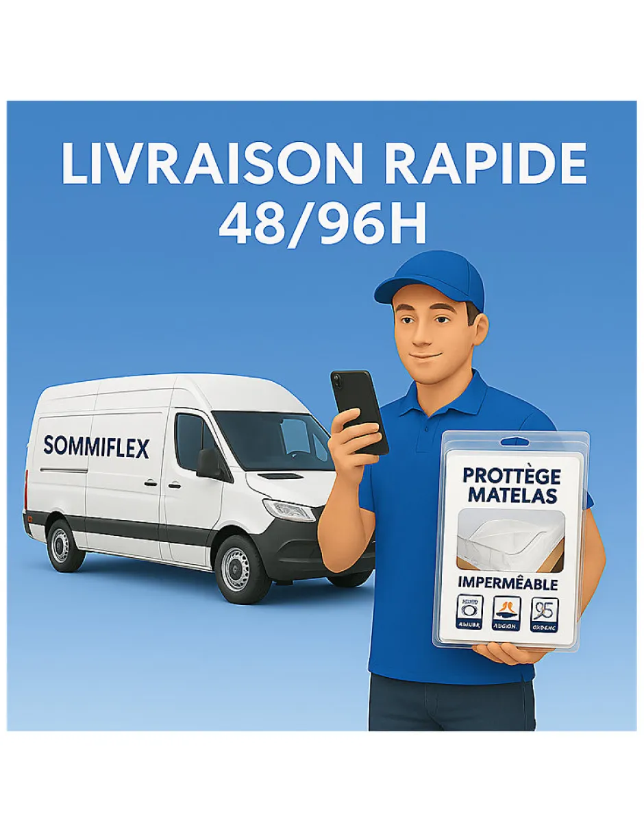 By Sommiflex. Protège Matelas 140x190 Imperméable Lavable, Respirant et Silencieux Convient