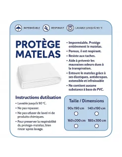 By Sommiflex. Protège Matelas 180x200 Imperméable Lavable, Respirant et Silencieux Convient Online